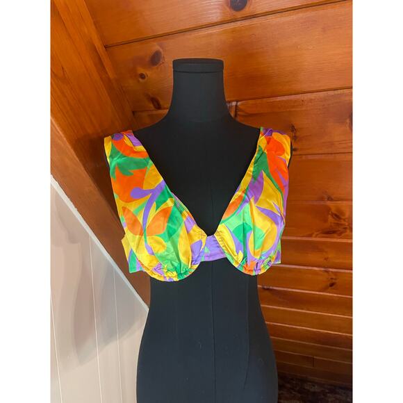 WeWoreWhat Saved by the Bell Bra Top Bustier Colorful NWT sz L - Picture 3 of 6